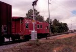 SOU x496 passes the original northbound signal approaching Capital Blvd overpass